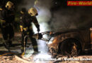 Oö: Fahrzeug in Wels in Flammen