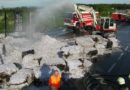 Nö: Vollbrand eines Sattelauflegers auf der B 21