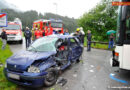 Tirol: Verkehrsunfall zwischen Pkw und Autobus