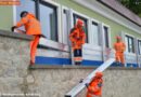 Oö: Hochwasserinformation Schärding -> Schutzelemente aufgebaut