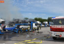 Oö: Pkws brannten auf Autotransporter in St. Marienkirchen/Schärding