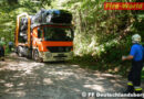 Stmk: Der Autotransporter am Waldweg in Deutschlandsberg