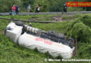 Nö: Futtermittel-Lkw bei Strengberg über Böschung gestürzt