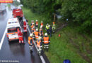 Oö: Pkw auf A8 bei Suben gegen Bäume gekracht