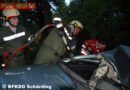 Oö: Feuerwehren üben Verkehrsunfall
