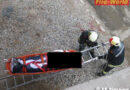 Oö: Personenrettung per Leiterhebel auf Baustelle in Sierning