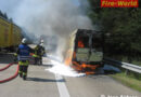 Deutschland: Brennender Klein-Lkw auf der A27 bei Walsrode