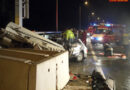 Stmk: Pkw kracht in Tunnelportal und geht in Flammen auf