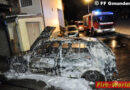 Oö: Auto- und Carport-Brand in Gmunden