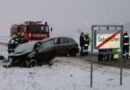 Stmk: Verkehrsunfall bei dichtem Schneetreiben