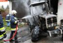Bgld: Traktor vor Wirtschaftsgebäude in Brand geraten