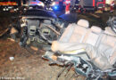 Nö: Pkw bei schwerem Unfall bei Michelndorf in zwei Teile zerissen