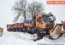 Oö: Bergung eines Schneepflug-Lkw in Pattigham