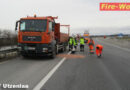 Nö: Hydrauliköl-Austritt aus Lkw auf der S5