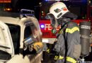 Nö: Motorraum von einem Elektrofahrzeug in Brand
