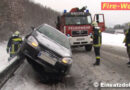 Nö: Auto parkt auf Leitscheine