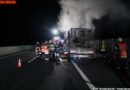 Nö: Brand eines Lkw-Anhängers auf der S5