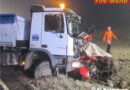 Deutschland: Pkw von Lkw zermalmt -> 42-Jähriger getötet