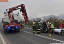 Oö: Pkw-Lenker aus umgestürzten Fahrzeug befreit