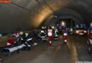 Oö: 15 Feuerwehr üben den Ernstfall im A9 Klausertunnel