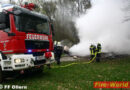 Nö: Brand einer Waldhütte am Riederberg in Ollern
