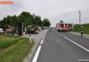 Oö: Traktor kollidiert mit Lkw und stürzt um