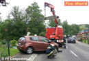 Nö: Auto steckt nach Unfall in Langenlois auf Zaunstehern