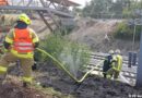 Nö: Autogenschneidearbeiten setzen Bahndamm in Brand