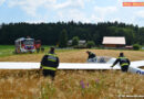 Stmk: Bergung eines notgelandeten Segelflugzeuges