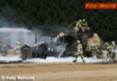 Oö: Traktor- und Strohpresse in Bad Hall in Flammen