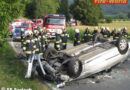 Ktn: Auto bei Unfall bei Ferlach am Dach gelandet