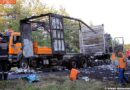Bgld: Lkw mit Wahlwerbung brannte ab – Sieben Feuerwehren im Einsatz
