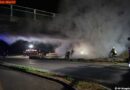 Oö: Pkw in einer Unterführung in Vollbrand