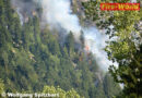 Oö: Großeinsatz bei Waldbrand am Mahdlgupf in Steinbach/Attersee