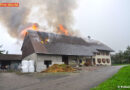 Schweiz: Bauernhof in Günsberg in Flammen