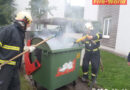 Oö: Brennender Papiercontainer in Bad Ischl