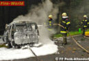 Nö: Auto nach Anprall an Baum in Flammen aufgegangen