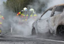 Schweiz: Auto ging nach Knall auf der Autobahn in Flammen auf