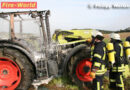 Deutschland: Traktor in Alsfeld lichterloh in Flammen