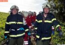 Oö: Berufs- und Freiwillige Feuerwehr übt gemeinsam in der Au
