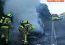 Deutschland: Autobrand auf der A3 bei Ratingen / Mettmann