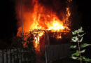 Schweiz: Gartenhaus in Villmergen in Vollbrand