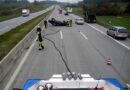 D: Reifenplatzer führte auf der BAB 8 zu einem Fahrzeugüberschlag