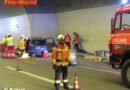 Schweiz: Lenker kracht im Murgwaldtunnel gegen Mauer -> Eingeklemmt
