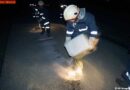 Oö: Ölaustritt aus Pkw -> Ölspur durch gesamtes Einsatzgebiet