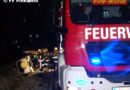 Bgld: Autobergung mit SRF-Kran auf der L 235 in Pinkafeld