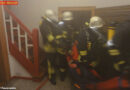 Deutschland: Einsatz-Großübung: Gebäudebrand in Westenholz