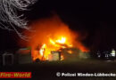 Deutschland: Zwei Gartenlauben in Minden in Flammen
