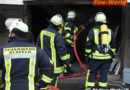 Deutschland: Garagenmobiliar in Alsfeld in Flammen
