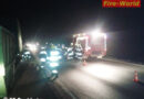 Oö: Pkw streift abgestellten Lkw Anhänger